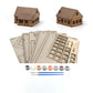 1/72 Wooden Building Model Kits European Store Scene Model Rural Architecture Wooden Assembly Model Miniature House Landscape
