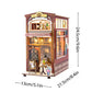 3D Wooden Puzzle Mini Doll House DIY Book Nook Kit Assembly Model Building Bookend Toy Bookshelf Insert Decor With LED Xmas Gift