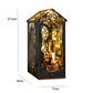 3D Wooden Puzzle Mini Doll House DIY Book Nook Kit Assembly Model Building Bookend Toy Bookshelf Insert Decor With LED Xmas Gift