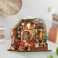 DIY Wooden Cabin Model Kit - Handmade bookstore garden pet shop Assembly House Birthday Gift Creative Handcraft Building Project