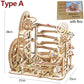 3d Wooden Puzzle Marble Runs Mechanical Puzzles Self Assembly Toy STEAM Educational Toys Model Building Kits for Kids Adult Gift