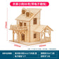 1:50 Scale Miniature Building Prefabricated House Wooden Cabin DIY Assembly Model Kit Wooden Constructor Architecture Material