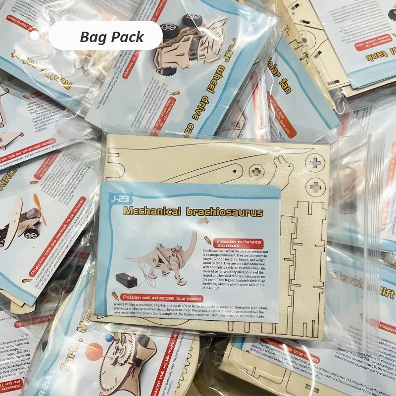 Wood Craft Kit STEM Kits DIY Science Building Projects 3D Wooden Puzzles Assembly Model Set Educational Toys for Boys & Girls