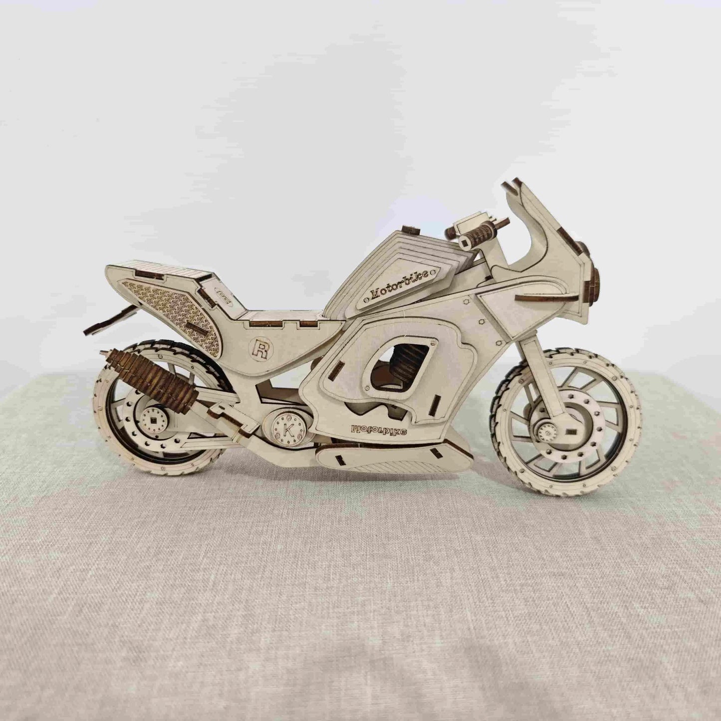 Adult 3D Wooden Puzzle Motorcycle Model Kit DIY Handmade Crafts Create Unique Birthday or Christmas Gifts
