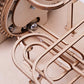 3D Wooden Marble Run DIY Assembly Mechanical Gear Engineering Model: Steam Science Experiment Educational Kit Toys for Children