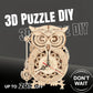 161PCS Adult 3D Wooden Puzzle Owl Clock - Mechanical Model Making Kit Men Women DIY Handmade Puzzle Clock Puzzle
