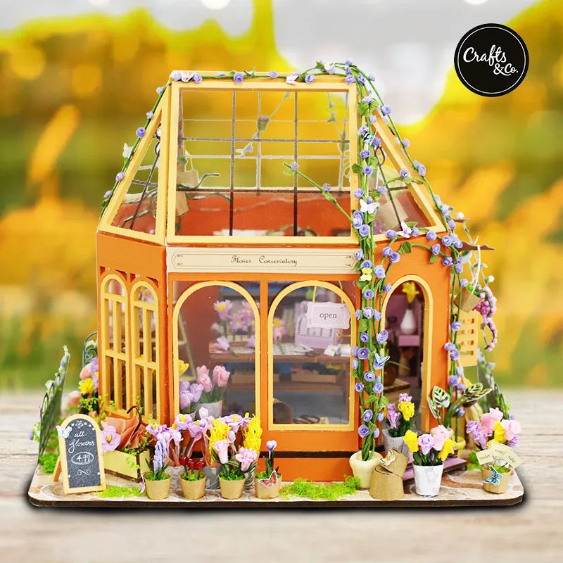 Diy Architecture Mini House Villa Stereoscopic Model Children'S Toy Handmade Assembly Model House Desktop Decoration