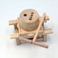 Wooden Ancient Well Imitation Farm Tools Windmill Wooden Mill Model Gift Small Ornament Craft