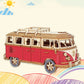 3D Wooden Car Puzzle Retro Bus European Style Campervan DIY Assembly Model Kit Educational Toy for Children Kids Home Decoration