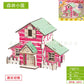 Wooden Building 3D Small House Beauty House Jigsaw Puzzle Laser Version Children's Early Education Educational Toys Kids Toys