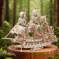 3D Puzzle DIY Wooden The Flying Dutchman Pirate Ship Assembled Miniature Model Kits Jigsaw Puzzles for Friends Birthday Gifts
