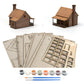 1/72 Wooden Building Model Kits European Store Scene Model Rural Architecture Wooden Assembly Model Miniature House Landscape