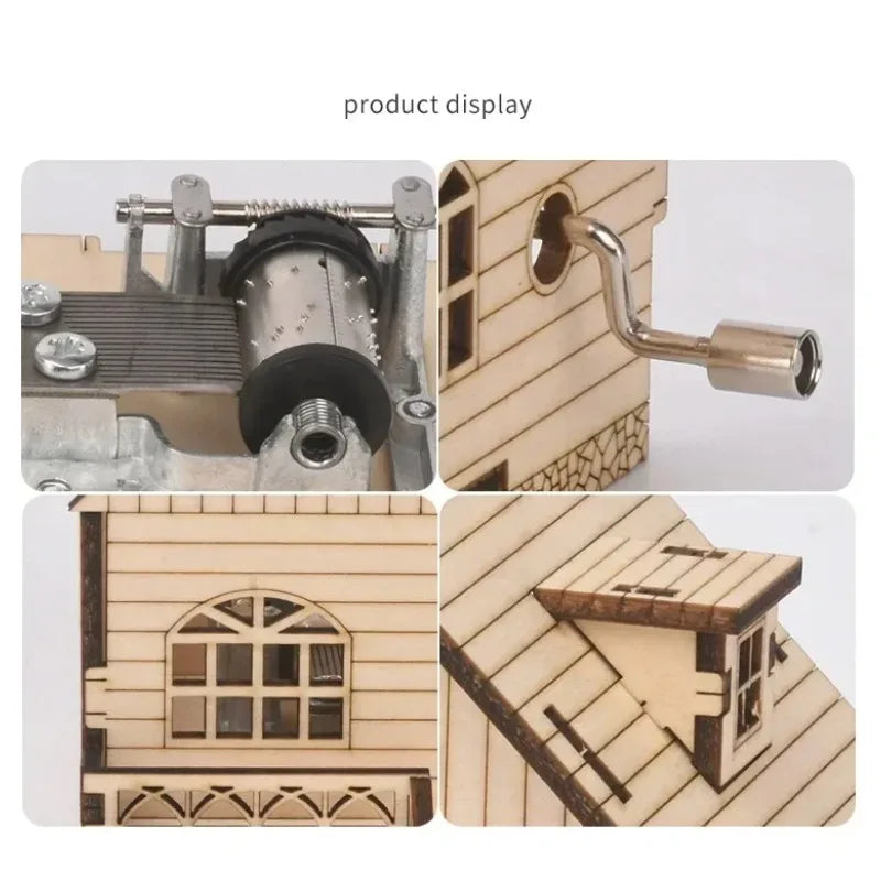 3D Wooden DIY Puzzle Music House Three-Dimensional Customized New Xmas Birthday Gifts Creative Dimensional Music Box !