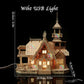 3D Wooden Puzzle Villa House Royal Castle with Light Assembly Toy Kid Adult DIY Model Kits Desk Decoration for Gift