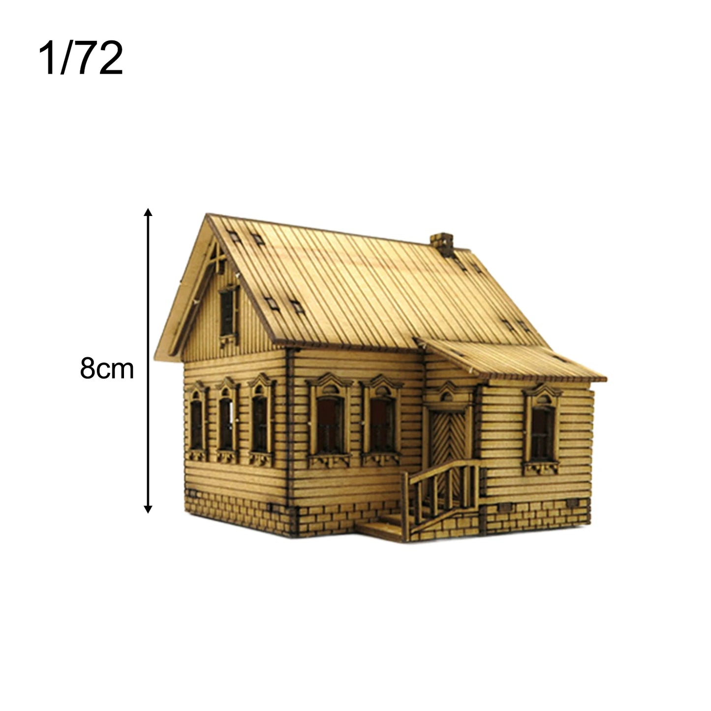 1/72 Wooden Building Model Kits European Store Scene Model Rural Architecture Wooden Assembly Model Miniature House Landscape