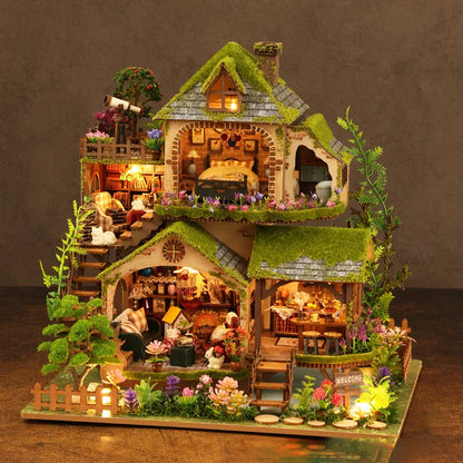 DIY Wooden Miniature Model Kit Forest Adventures Casa Doll Houses 3D Puzzle Dollhouse With Furniture for Friends Christmas Gifts