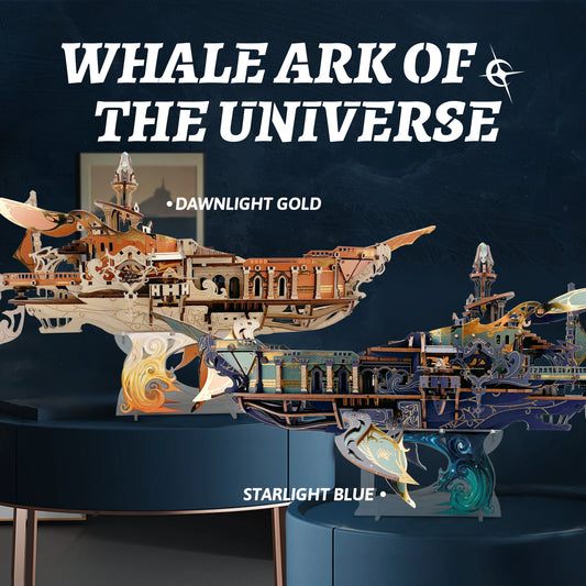 NEW DIY 3D Wooden Puzzle Miniature Model Kits Assembled Whale Ark of the Universe Spaceship Jigsaw Puzzles for Friends Gifts
