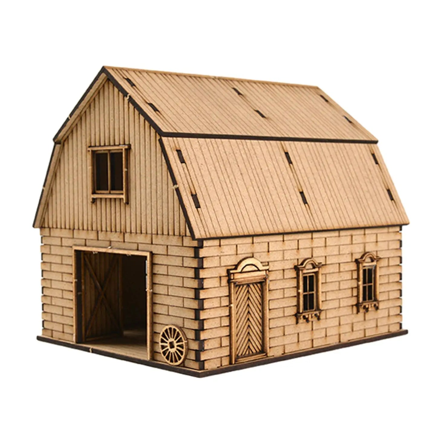 1/72 Miniature Wooden House DIY Innteractive Unassembly Granary Model for Micro Landscape Accessory Diorama Sand War Scene