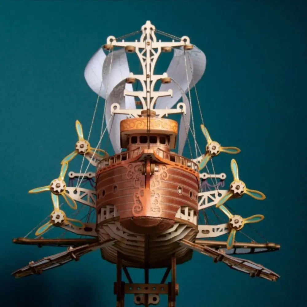 Assembly Fantastic Spaceship Model Miniature Model Handicraft DIY 3D Wooden Puzzle Handmade Ornament Ship Building Block Kits