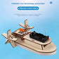 New Wooden DIY Boat Car Model Wood Color DIY Wooden Car Toy 3D Assemble Remote Control Boat
