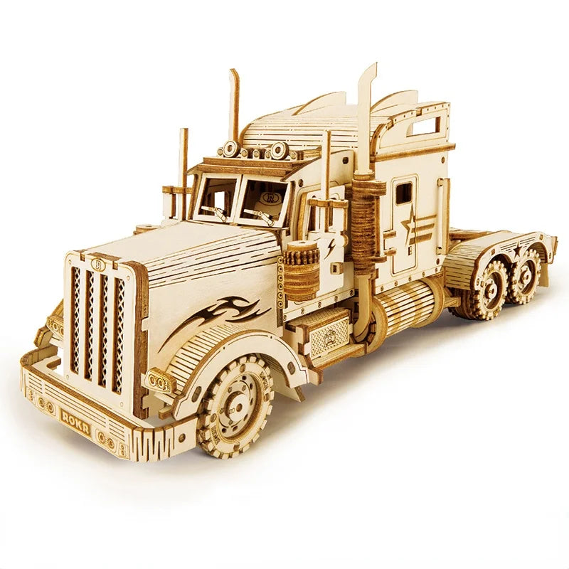 Train Model 3D Wooden Puzzle Toy Assembly Locomotive Model Building Kits for Children Kids Birthday Gift Wooden Building Toys