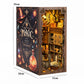3D Wooden Puzzle Mini Doll House DIY Book Nook Kit Assembly Model Building Bookend Toy Bookshelf Insert Decor With LED Xmas Gift