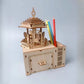 3D Wooden Puzzle WindUp Carousel Music Box MultiFunction Pen Holder Kids Craft Gift Safe Material