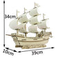 1PC 3D Sailboat Wooden Puzzle Assembly Model Puzzle DIY Wooden Crafts 3D Puzzle Gifts Desktop Decoration