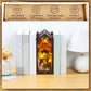 DIY Book Nook Kit 3D Wooden Puzzle Bookshelf Insert Decor with Light DIY Miniature Dollhouse Model Kit Magic Library Educational