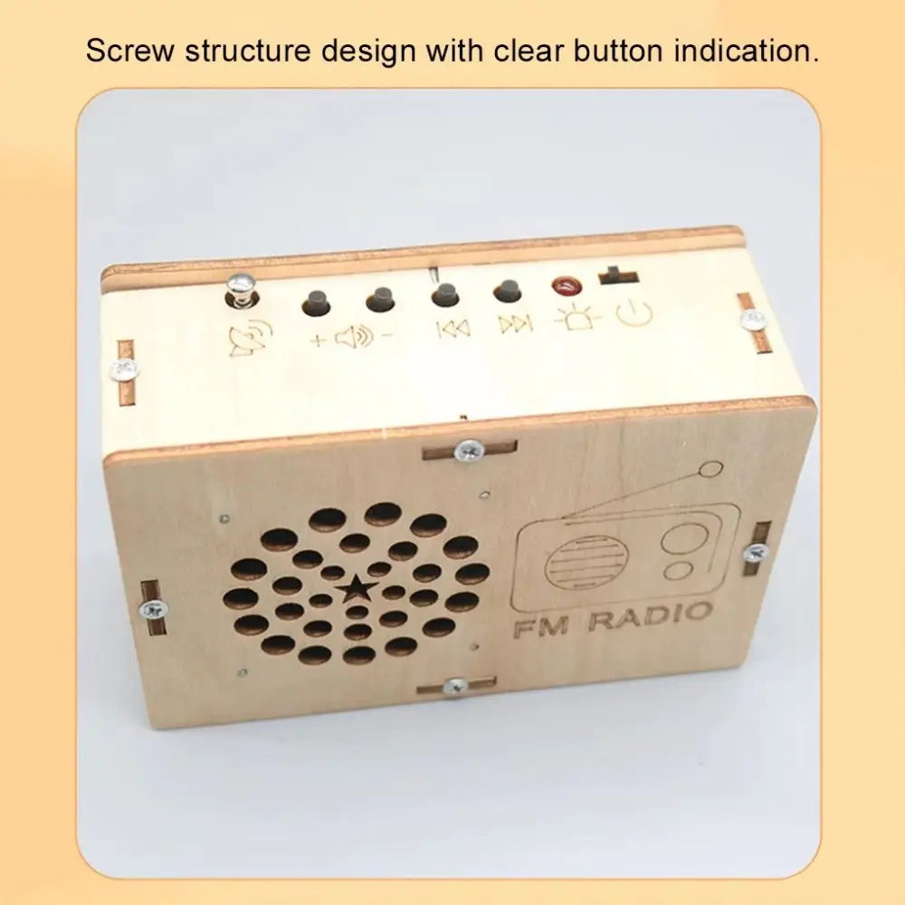 Handmade DIY DIY FM Radio Manual Assembly Steam Model Science Education Radio Power Bank Multifunctional