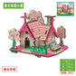 Wooden Building 3D Small House Beauty House Jigsaw Puzzle Laser Version Children's Early Education Educational Toys Kids Toys
