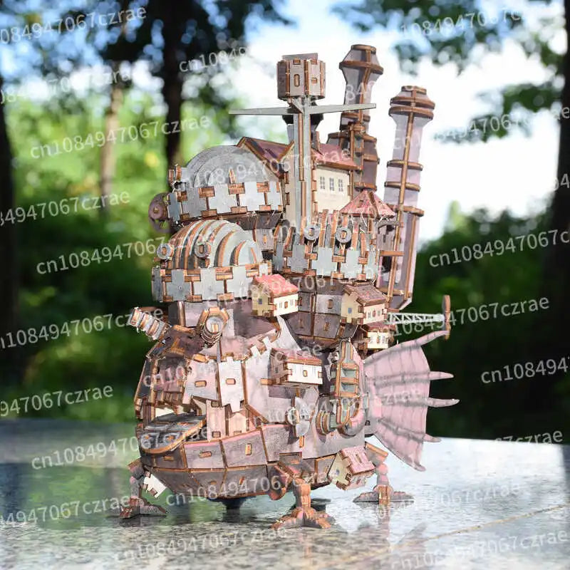 Wooden assembly model stacking animation ornament 3D three-dimensional puzzle