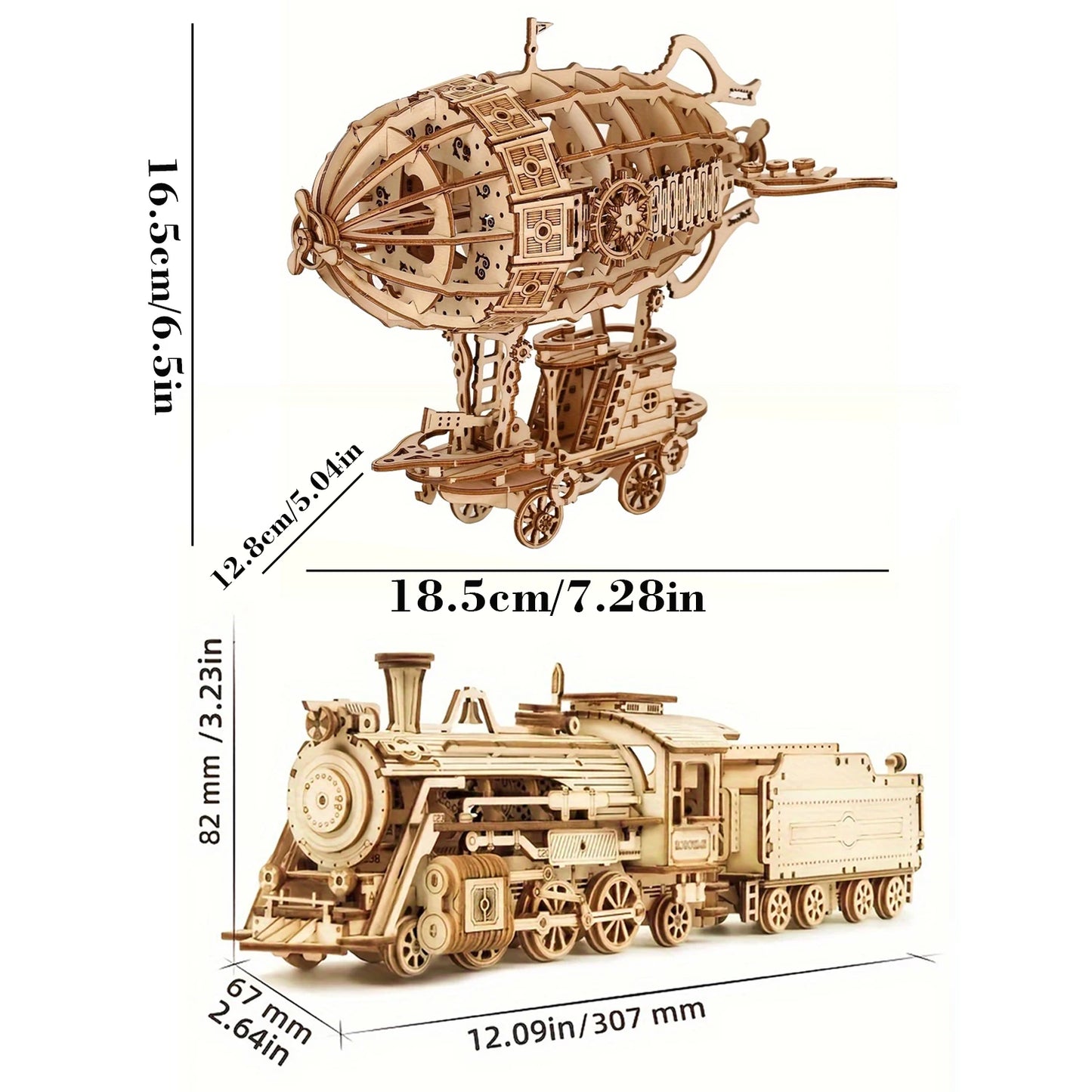 (2pcs)Adult 3D Wooden Puzzle Handmade DIY Craft Model Kit Hands-on Activity Table Decoration Birthday Or Christmas Gift