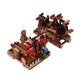 Wooden Ancient Well Imitation Farm Tools Windmill Wooden Mill Model Gift Small Ornament Craft