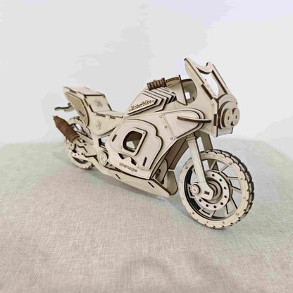 Adult 3D Wooden Puzzle Motorcycle Model Kit DIY Handmade Crafts Create Unique Birthday or Christmas Gifts