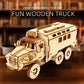 3D Transport Truck Wooden Puzzle Adult And Children's Educational Hands-On Assembly Toys Home Decoration Wooden Puzzle