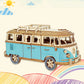 3D Wooden Car Puzzle Retro Bus European Style Campervan DIY Assembly Model Kit Educational Toy for Children Kids Home Decoration