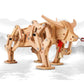 Wooden Gear Mechanical Ox Cart Model Invention in Ancient China Creative Assembly Toys Crafts Walks On Its Own Gift