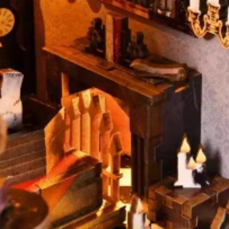 Wood DIY Hand Assembling Desktop Figurines Creative Cabin Moulding Modern Aesthetic Home Decoration Crafts Halloween Funny Gift