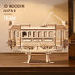 3D Retro Tram Model Wooden Jigsaw Puzzle DIY Wooden Jigsaw Puzzle Adult Toy Children's Educational Game Wooden Jigsaw Puzzle