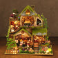 DIY Wooden Miniature Model Kit Forest Adventures Casa Doll Houses 3D Puzzle Dollhouse With Furniture for Friends Christmas Gifts