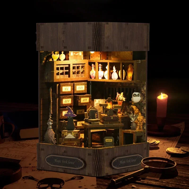 Cartoon 3D stereoscopic creative diy house ornaments, handmade bookshelf decorations, ornaments, children's toys and gifts