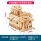 1:50 Scale Miniature Building Prefabricated House Wooden Cabin DIY Assembly Model Kit Wooden Constructor Architecture Material