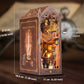 3D Wooden Puzzle Mini Doll House DIY Book Nook Kit Assembly Model Building Bookend Toy Bookshelf Insert Decor With LED Xmas Gift