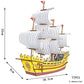 3D Sailing Ship Warship Pirate Ship Wooden Puzzle Boat Model DIY Educational Handmade Toys For Children Kids Party Games Gift