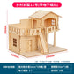1:50 Scale Miniature Building Prefabricated House Wooden Cabin DIY Assembly Model Kit Wooden Constructor Architecture Material