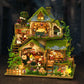 DIY Wooden Miniature Model Kit Forest Adventures Casa Doll Houses 3D Puzzle Dollhouse With Furniture for Friends Christmas Gifts