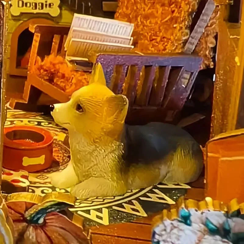 DIY Handmade Twilight House Moulding Figurines Wooden Building Blocks Assembled Desktop Ornament Creative Modern Home Decor