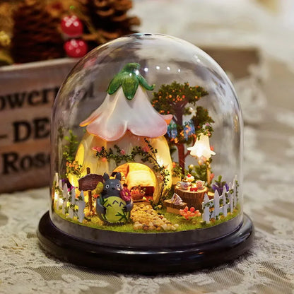 Handmade DIY Craftsmanship Wooden Music Box Ornaments Creative City In The Sky Music Box Christmas Birthday Gift For Girlfriend