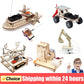 DIY Science Toys Children Educational STEM Projects Kits 3D Assemble Boat Car Model Wood Puzzle Toy Scientific Experiment Kits